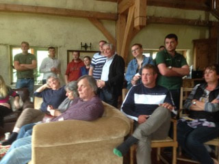 Exmoor locals attending the EYV Self-Build House seminar at The Straw House in Exton.
